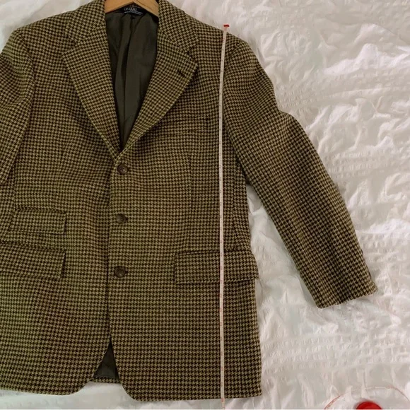 Vintage Polo Ralph Lauren Brown Tweed Blazer - Picture 9 of 12